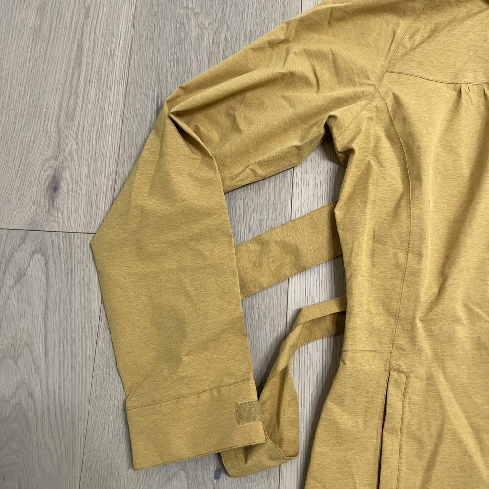 Prana Eliza Jacket Women's Medium Rain Windbreaker Gold Belted Waterproof - Picture 4 of 14